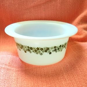 Vintage Pyrex #75 Spring Blossom Crazy Daisy Green - Butter Tub without Lid